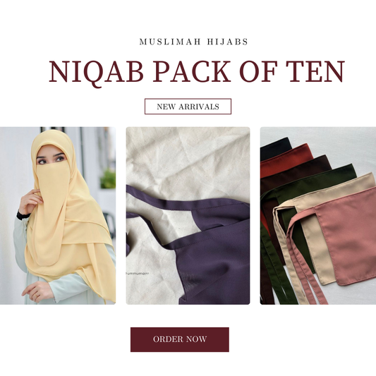 Georgette Niqab Pack Of Ten