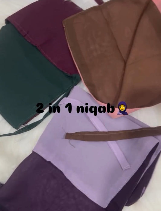 2 in 1 Niqabs Double Layer