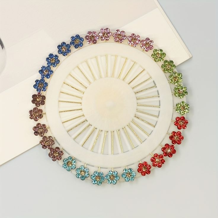 FLOWER  PIN - RAINBOW