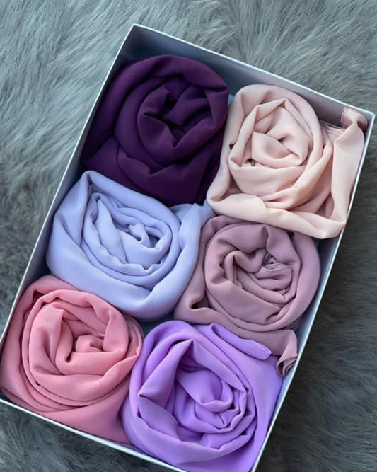 Make Your Bundle 6 Gerogette Chiffon Hijabs